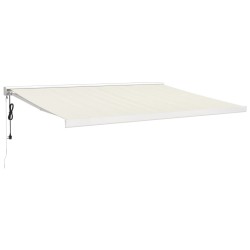 vidaXL Tenda da Sole Retrattile Crema 4,5x3 m in Tessuto e Alluminio