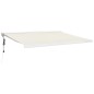 vidaXL Tenda da Sole Retrattile Crema 4,5x3 m in Tessuto e Alluminio vidaXL Tenda da Sole Retrattile Crema 4,5x3 m in Tessuto e Alluminio