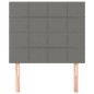 Testiera 2 pz Grigio Scuro 80x5x78/88 cm in Tessuto