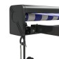 Tenda da Sole Retrattile Blu e Bianca 5x3 m Tessuto e Alluminio Tenda da Sole Retrattile Blu e Bianca 5x3 m Tessuto e Alluminio