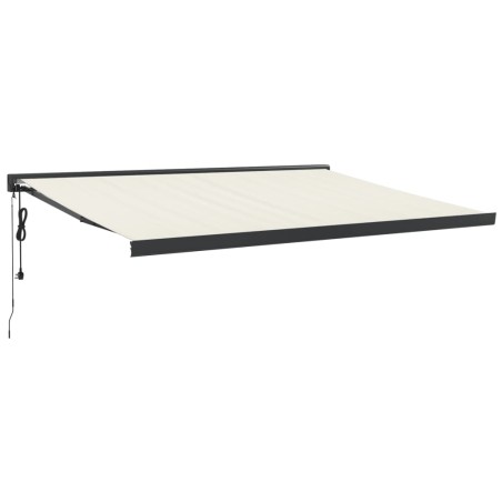 vidaXL Tenda da Sole Retrattile Crema 4x3 m in Tessuto e Alluminio