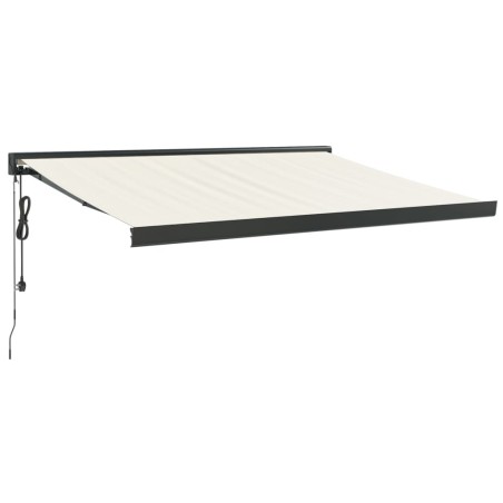 vidaXL Tenda da Sole Retrattile Crema 3x2,5 m in Tessuto e Alluminio