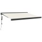 vidaXL Tenda da Sole Retrattile Crema 3x2,5 m in Tessuto e Alluminio vidaXL Tenda da Sole Retrattile Crema 3x2,5 m in Tessuto e Alluminio