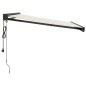 vidaXL Tenda da Sole Retrattile Crema 3x2,5 m in Tessuto e Alluminio vidaXL Tenda da Sole Retrattile Crema 3x2,5 m in Tessuto e Alluminio