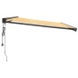 vidaXL Tenda Sole Retrattile Gialla e Bianca 4x3 m Tessuto e Alluminio vidaXL Tenda Sole Retrattile Gialla e Bianca 4x3 m Tessuto e Alluminio
