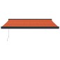 Tenda Retrattile Arancione Marrone 3x2,5 m Tessuto e Alluminio