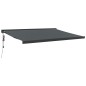Tenda da Sole Retrattile Antracite 4,5x3 m Tessuto e Alluminio Tenda da Sole Retrattile Antracite 4,5x3 m Tessuto e Alluminio