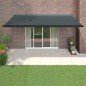 vidaXL Tenda da Sole Retrattile Antracite 5x3 m in Tessuto e Alluminio vidaXL Tenda da Sole Retrattile Antracite 5x3 m in Tessuto e Alluminio