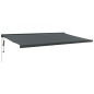 vidaXL Tenda da Sole Retrattile Antracite 5x3 m in Tessuto e Alluminio vidaXL Tenda da Sole Retrattile Antracite 5x3 m in Tessuto e Alluminio