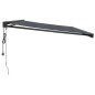 vidaXL Tenda da Sole Retrattile Antracite 5x3 m in Tessuto e Alluminio vidaXL Tenda da Sole Retrattile Antracite 5x3 m in Tessuto e Alluminio