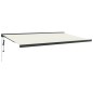 Tenda da Sole Retrattile Crema 5x3 m in Tessuto e Alluminio Tenda da Sole Retrattile Crema 5x3 m in Tessuto e Alluminio