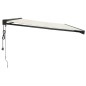Tenda da Sole Retrattile Crema 5x3 m in Tessuto e Alluminio Tenda da Sole Retrattile Crema 5x3 m in Tessuto e Alluminio