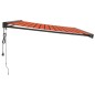 vidaXL Tenda Retrattile Arancione e Marrone 4,5x3m Tessuto e Alluminio vidaXL Tenda Retrattile Arancione e Marrone 4,5x3m Tessuto e Alluminio