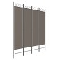 vidaXL Divisorio a 4 Pannelli Antracite 160x200 cm Tessuto