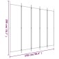 vidaXL Divisorio a 5 Pannelli Antracite 250x200 cm Tessuto