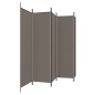 Divisorio a 5 Pannelli Antracite 250x220 cm Tessuto Divisorio a 5 Pannelli Antracite 250x220 cm Tessuto