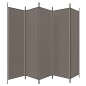 Divisorio a 5 Pannelli Antracite 250x220 cm Tessuto Divisorio a 5 Pannelli Antracite 250x220 cm Tessuto
