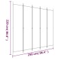 Divisorio a 5 Pannelli Antracite 250x220 cm Tessuto Divisorio a 5 Pannelli Antracite 250x220 cm Tessuto