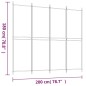 Divisorio a 4 Pannelli Antracite 200x180 cm Tessuto Divisorio a 4 Pannelli Antracite 200x180 cm Tessuto