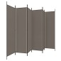 Divisorio a 6 Pannelli Antracite 300x220 cm Tessuto Divisorio a 6 Pannelli Antracite 300x220 cm Tessuto