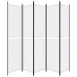 Divisorio a 5 Pannelli Bianco 250x220 cm Tessuto Divisorio a 5 Pannelli Bianco 250x220 cm Tessuto