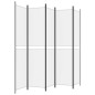 Divisorio a 5 Pannelli Bianco 250x220 cm Tessuto Divisorio a 5 Pannelli Bianco 250x220 cm Tessuto