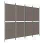Divisorio a 4 Pannelli Antracite 200x200 cm Tessuto Divisorio a 4 Pannelli Antracite 200x200 cm Tessuto