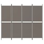 Divisorio a 4 Pannelli Antracite 200x200 cm Tessuto Divisorio a 4 Pannelli Antracite 200x200 cm Tessuto