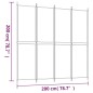 Divisorio a 4 Pannelli Antracite 200x200 cm Tessuto Divisorio a 4 Pannelli Antracite 200x200 cm Tessuto