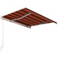 Tenda da Sole Retrattile Automatica 350x250 cm Arancione e Marrone