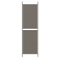 Divisorio a 5 Pannelli Antracite 250x220 cm Tessuto