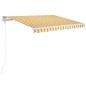 Tenda da Sole Retrattile Automatica 350x250cm Gialla e Bianca Tenda da Sole Retrattile Automatica 350x250cm Gialla e Bianca