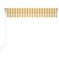 Tenda da Sole Retrattile Automatica 350x250cm Gialla e Bianca Tenda da Sole Retrattile Automatica 350x250cm Gialla e Bianca