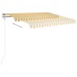 Tenda da Sole Retrattile Automatica 350x250cm Gialla e Bianca Tenda da Sole Retrattile Automatica 350x250cm Gialla e Bianca