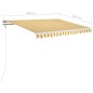 Tenda da Sole Retrattile Automatica 350x250cm Gialla e Bianca Tenda da Sole Retrattile Automatica 350x250cm Gialla e Bianca
