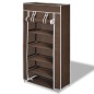 Scarpiera in Tessuto Richiudibile 58 x 28 x 106 cm Marrone Scarpiera in Tessuto Richiudibile 58 x 28 x 106 cm Marrone