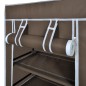 Scarpiera in Tessuto Richiudibile 58 x 28 x 106 cm Marrone Scarpiera in Tessuto Richiudibile 58 x 28 x 106 cm Marrone