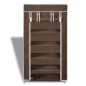 Scarpiera in Tessuto Richiudibile 58 x 28 x 106 cm Marrone Scarpiera in Tessuto Richiudibile 58 x 28 x 106 cm Marrone