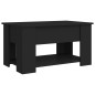 Tavolino da Salotto Nero 79x49x41 cm in Legno Multistrato