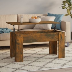 Tavolino da Salotto Rovere Fumo 101x49x52 cm Legno Multistrato