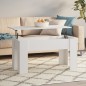 Tavolino da Salotto Bianco 101x49x52 cm in Legno Multistrato Tavolino da Salotto Bianco 101x49x52 cm in Legno Multistrato