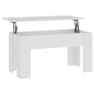 Tavolino da Salotto Bianco 101x49x52 cm in Legno Multistrato Tavolino da Salotto Bianco 101x49x52 cm in Legno Multistrato