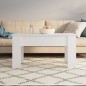 Tavolino da Salotto Bianco 101x49x52 cm in Legno Multistrato Tavolino da Salotto Bianco 101x49x52 cm in Legno Multistrato