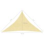 Vela Parasole 160 g/m² Beige 3x3x4,2 m in HDPE