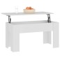 Tavolino da Salotto Bianco 101x49x52 cm in Legno Multistrato Tavolino da Salotto Bianco 101x49x52 cm in Legno Multistrato