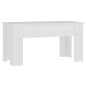 Tavolino da Salotto Bianco 101x49x52 cm in Legno Multistrato Tavolino da Salotto Bianco 101x49x52 cm in Legno Multistrato