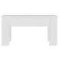 Tavolino da Salotto Bianco 101x49x52 cm in Legno Multistrato Tavolino da Salotto Bianco 101x49x52 cm in Legno Multistrato
