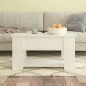 Tavolino da Salotto Bianco Lucido 79x49x41 cm Legno Multistrato Tavolino da Salotto Bianco Lucido 79x49x41 cm Legno Multistrato