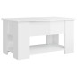 Tavolino da Salotto Bianco Lucido 79x49x41 cm Legno Multistrato Tavolino da Salotto Bianco Lucido 79x49x41 cm Legno Multistrato