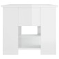 Tavolino da Salotto Bianco Lucido 79x49x41 cm Legno Multistrato Tavolino da Salotto Bianco Lucido 79x49x41 cm Legno Multistrato